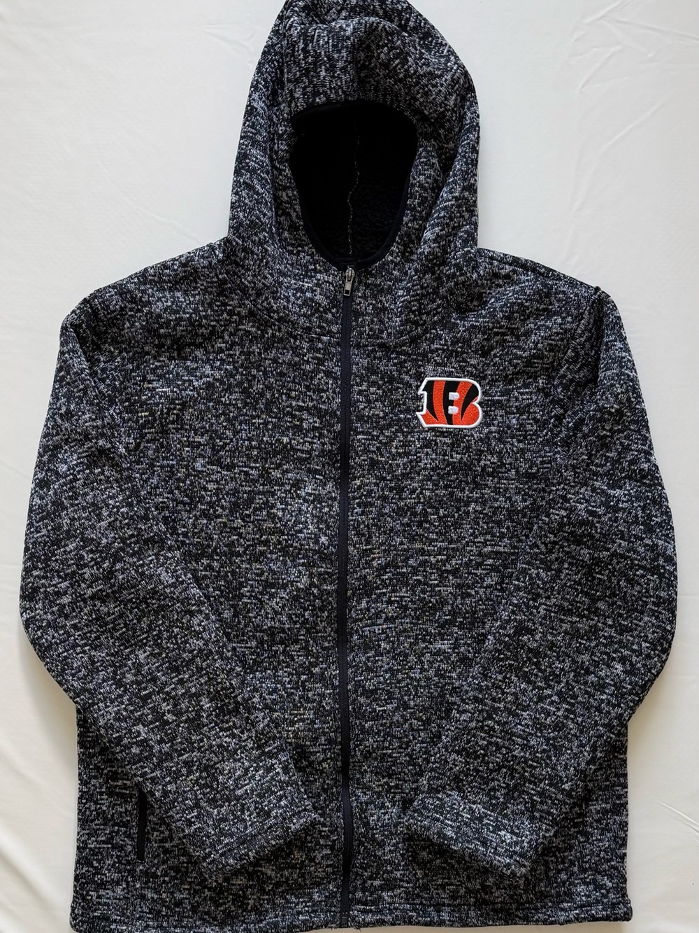 Cincinnati Bengals Black Heather Hooded Men’s NFL Team Apparel Jacket - XL